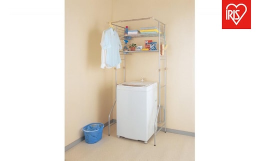 ランドリーラック ハンガーバー付ランドリーラック HLR-Y18 シルバー