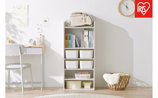 収納棚 ラウンドシェルフ RUSR-50H ホワイト