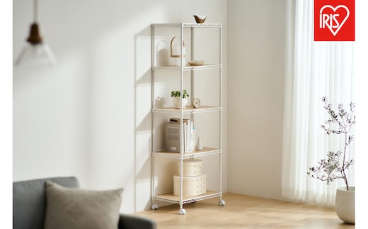 カラーメタルラック ウッドボード付き CMM-55165B ホワイト