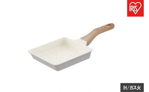 ナチュかるフライパンエッグパン ＩＨ・ガス火対応 NTL-EGPG パールグレー×アイボリー