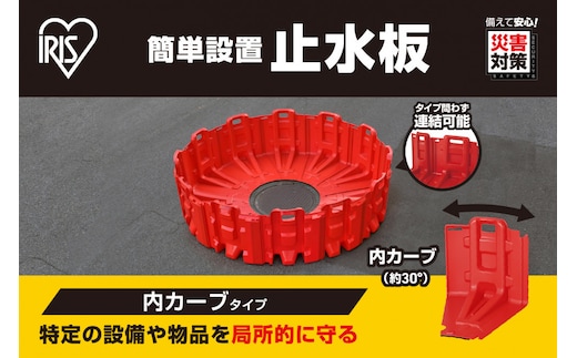 止水板 内カーブタイプ FCB-61U レッド