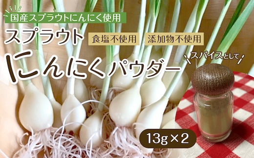スプラウトにんにくパウダー13g×2 国産スプラウトにんにく使用