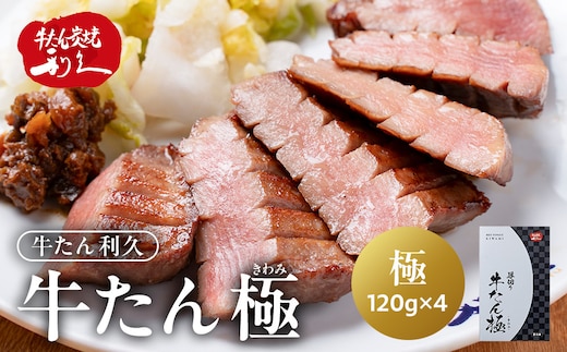 牛タン 極 480g (120g×4個) セット 詰め合わせ 宮城県共通返礼品 【 肉 にく 牛肉 牛たん タン 名物 厚切り 焼肉 プレミアム バーベキュー BBQ アウトドア キャンプ ジューシー 柔らかい 風味豊か 旨味 冷凍保存 焼き方簡単 高級 贅沢 宮城 お取り寄せ ギフト 】