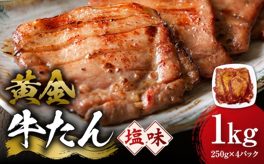 黄金牛たん 塩味 1kg（250g×4P） 宮城県共通返礼品