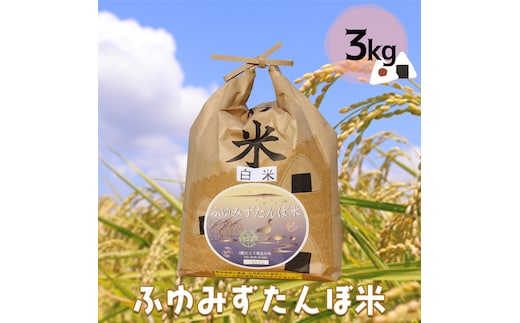 宮城県産 無農薬白米「ふゆみずたんぼ米」3kg｜大崎市田尻のブランド米・ご飯に最適【精米済・送料無料】