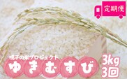 鳴子の米プロジェクト ゆきむすび3kg×3回 定期便【2025年産】｜宮城県大崎市鳴子温泉産米