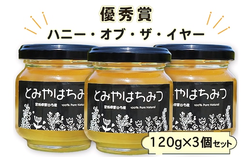 2025年採蜜 とみやはちみつ 120g×3個セット｜令和7年 国産 富谷 蜂蜜 はちみつ ハチミツ 瓶 [0283]