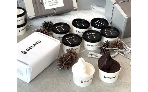 《＆とみやジェラート》 ジェラート ギフトボックス B (7個入り) [0082]