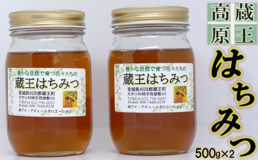 蔵王高原はちみつ詰合せ 500g×2本 【04301-0286】