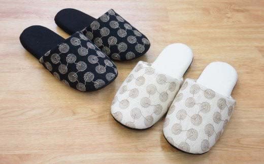 麻６重丸ソフトスリッパ M（約24cm）・Lサイズ（約27cm）２足セット 【04301-0352】