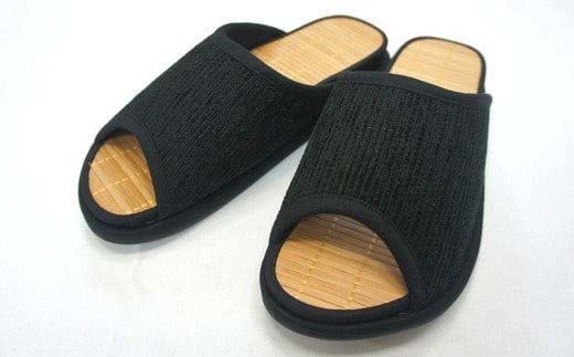 Ｄ型セノーテモールスリッパ ブラック＜紳士用Ｌサイズ（約27.5cmまで）＞ 【04301-0361】