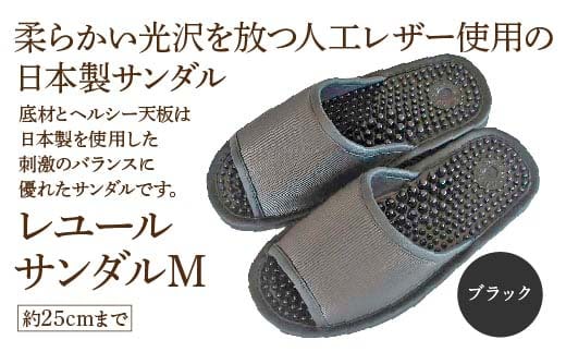 レユールサンダルM（約25cmまで） ブラック 【04301-0595-2】