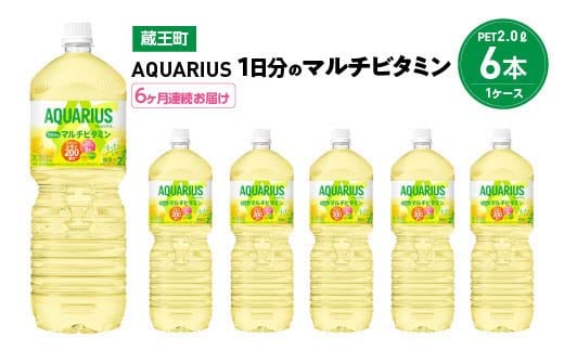 【6か月連続お届け】アクエリアス1日分のマルチビタミン 2L PET×6本 【04301-0681】
