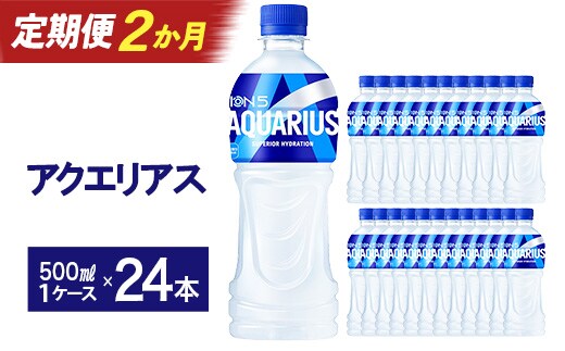 【2か月連続お届け】アクエリアス 500ml PET×24本 【04301-0705】