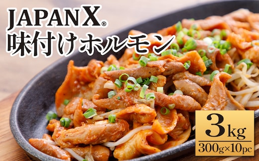 JAPAN X 味付ホルモン 300g×10 計3kg 豚肉 豚 ブランド豚 小分け 豚ホルモン ホルモン ジャパンエックス 蔵王 人気【04301-0882】