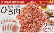 【期間限定・1パック増量キャンペーン！】JAPAN X ひき肉  200g×10  計2㎏　豚肉 豚 ブランド豚 小分け 豚ひき肉 挽肉 ひき肉 ジャパンエックス 蔵王 人気【04301-0885】