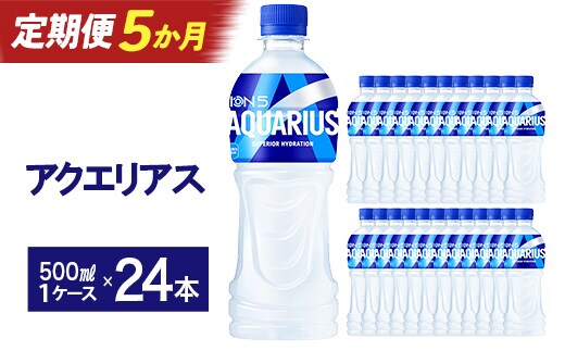 【5か月連続お届け】アクエリアス 500ml PET×24本 【04301-0041】