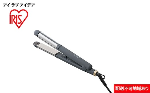 ストレートアイロン HIR-MS201-H ダークグレー アイリスオーヤマ 2way ストレート カール ミコラ MiCOLA コテ 両面プレート 雑貨 日用品 電化製品 摩擦を軽減 スタイリング 4カラー コンパクト 軽量 海外対応可能 