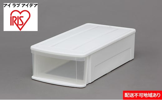 チェスト4個セット L ホワイト／クリア 収納 インテリア 衣替え シンプル アイリスオーヤマ 