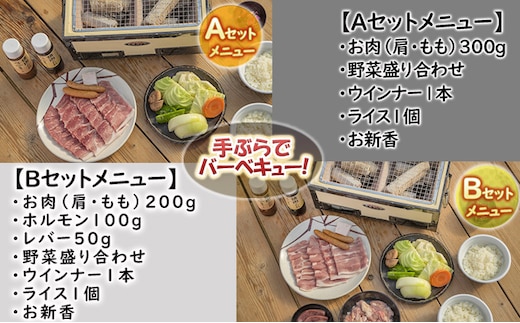 バーベキュー セット もちぶたを堪能できる 手ぶらバーベキュー 2名様分 選べるA・Bコース 食事券 体験チケット チケット もちぶた 和豚 もち豚 豚肉 ポーク お肉 肉 豚 精肉 焼き肉 焼肉 アウトドア スペシャルキャンペーン バーべキューA 