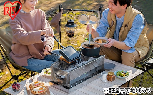 バーベキューコンロ 卓上 ミニ 3～4人用 CBBQ-500 BBQコンロ シルバー アイリスオーヤマ アウトドア キャンプ コンパクト 調理グッズ 