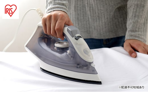 アイロン スチーム スチームアイロン IRN−21C−W／H アイリスオーヤマ コード付き 霧吹き 衣類 服 洋服 シャツ Yシャツ シワ伸ばし 雑貨 日用品 