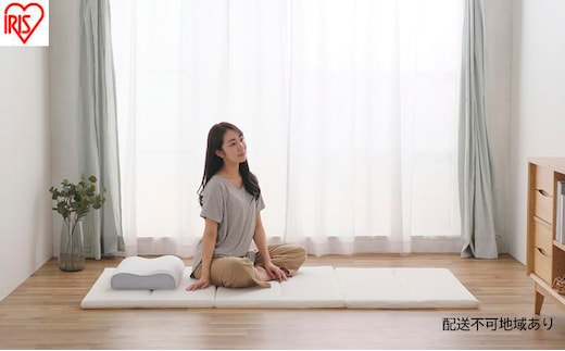 マットレス エアリーマットレス MARS-6S シングル 6つ折り 折りたたみ 洗える 通気性 腰 寝具 新生活 一人暮らし エアリー アイリスオーヤマ