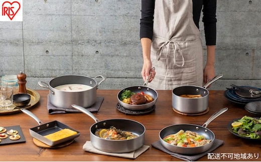 フライパンセット ダイヤモンドグレイス 10点セット DG-SE10 シルバー アイリスオーヤマ ダイヤモンドコートパン なべ 料理 ダイヤモンドコーティング 耐摩耗性 調理器具 ih ガス 卵焼き機 エッグパン 取っ手一体型