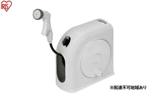 フルカバーホースリール スリムHG 15M FSHG-15 ホワイト ホース ホースリール スリム 散水ホース 水まきホース 15m フルカバー カバー付き 水やり 水撒き 散水 ガーデニング 家庭菜園 洗車 掃除 アイリスオーヤマ 新生活