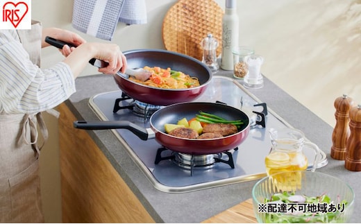 フライパン ダイヤモンドコートフライパン炒め鍋 IH・ガス火両用26cm VDI-W26 ワインレッド フライパン ih 鍋 片手 炒め鍋 26cm 深型 IH 軽い ガス ih対応 ガス火 軽量 お手入れ 簡単 コーティング 単品 一人暮らし 新生活 アイリスオーヤマ