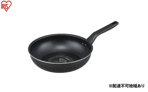 フライパン ダイヤモンドコートフライパン炒め鍋 ガス火対応26cm VDG-W26 ブラックメタリック フライパン ガス火 鍋 片手 炒め鍋 アイリスオーヤマ 26cm 軽い ガス ガス火専用 軽量 お手入れ 簡単 コーティング 単品 一人暮らし 新生活