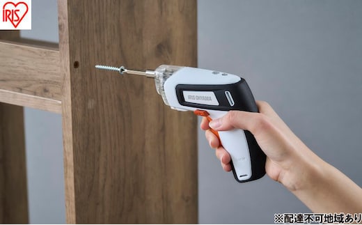 充電式電動ドライバー JDD352-W ホワイト アイリスオーヤマ電動ドリル 充電式 3.7V ホワイト/オレンジ軽量 DIY 家庭用 コンパクト コードレス 工具セット 電動工具 初心者 女性 組み立て