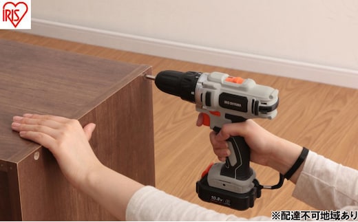 充電式ドライバドリル10.8V JCD28TC サンドベージュ 電動ドライバー 電動ドリル 電動 ドライバ ドリル Type-C充電 バッテリー 小型 充電式 10.8V アイリスオーヤマ 穴あけ 軽量 ドリルドライバー トルク調整 ビットセット 家具 組立 電動工具 DIY