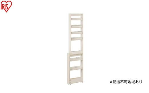 キッチン隙間収納ラック KSRーH100 ホワイト 隙間収納 すきま収納 ラック 10cm キッチンラック スリム キャスター付き ストッカー 収納 おしゃれ パントリー 棚 薄型 冷蔵庫横 洗面所 キッチン収納 アイリスオーヤマ ハイタイプ