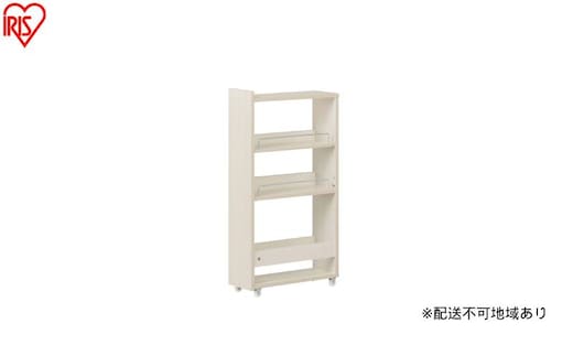 キッチン隙間収納ラック KSRーL160 ホワイト 隙間収納 すきま収納 ラック 16cm キッチンラック スリム キャスター付き ストッカー 収納 おしゃれ パントリー 棚 薄型 冷蔵庫横 洗面所 キッチン収納 アイリスオーヤマ ロータイプ