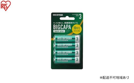 【4本×12パック】BIGCAPA basic plus アルカリ乾電池 単3形 4本パック LR6Bbp/4B 乾電池 単3 アルカリ 4本パック アイリスオーヤマ BIGCAPA basic＋単3形アルカリ乾電池4本パック アルカリ乾電池 アルカリ電池 乾電池4本パック 単3形 単三 単三形