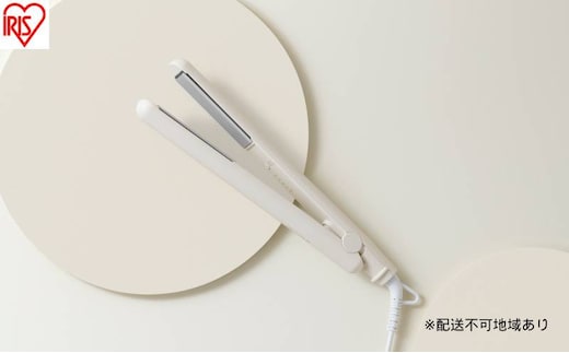 ストレートアイロン HIR-MS102-W オフホワイト ヘアアイロン ストレート 軽量 ストレートアイロン コンパクト 海外対応 セラミックコーティング ヘアーアイロン 5段階温度調節 スリム ヘアケア プレゼント ギフト MiCORA ミコラ アイリスオーヤマ