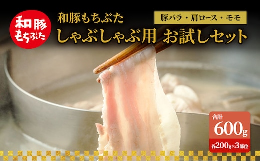 和豚もちぶた お試しセット しゃぶしゃぶ用 600g 200g×3部位 1～2人世帯向け 豚バラ 肩ロース モモ
