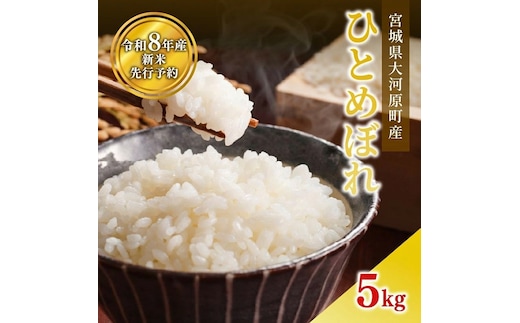 ひとめぼれ 5kg×1袋 令和8年産 新米 先行予約 宮城県産 米 精米 白米
