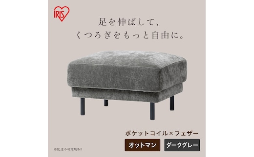 うたたねフェザーソファ オットマン UFS-OT ダークグレー
