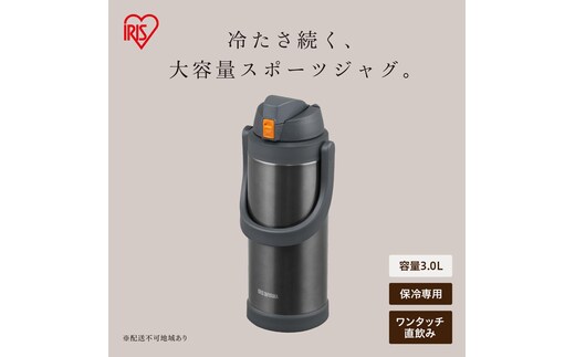ステンレスケータイボトルスポーツジャグ SJ-3000 グレー