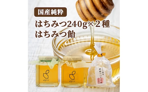 耕野のはちみつ 240g×2本セット 栃のはちみつ飴付き【2110101】