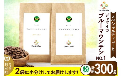 コーヒー ジャマイカ ブルーマウンテンNo.1 （2袋 計約300g） 宮城県利府町（粉）