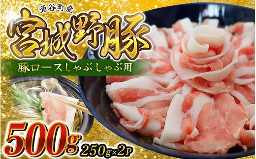涌谷町産 宮城野ポーク 豚ロースしゃぶしゃぶ用 500g 小分け【sari005】 