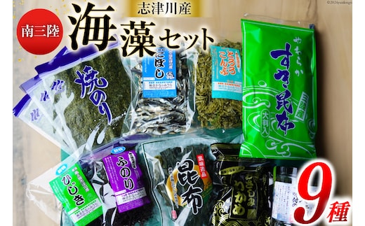 海藻 詰め合わせ 南三陸海藻セット [さかなのみうら 宮城県 南三陸町 30aj0003] 海苔 のり 昆布 こんぶ わかめ ワカメ ひじき
