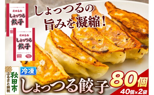 秋田名物 しょっつる餃子 40個入×2袋 秋田のしょっつるを使用 秋田県 秋田市 冷凍発送 生ぎょうざ [ぎょうざ チルド しょっつる 生餃子]