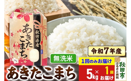 あきたこまち 5kg 令和7年産 【1回のみお届け】【無洗米】秋田県産