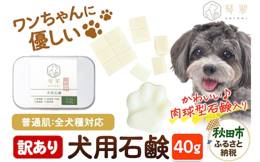 【訳あり】ルベール の 犬用石鹸 【普通肌】 40g 肉球型石鹸入り クロネコゆうパケット