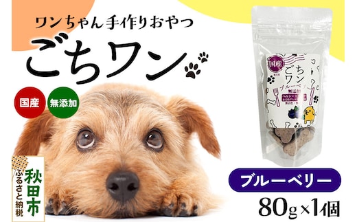 わんちゃん手づくりおやつ「ごちワン」ブルーベリートリーツ 国産ヘルシートリーツ ドッグフード 無着色・無香料 [トリーツ 犬 犬のおやつ 国産 ペット用 ペットフード]