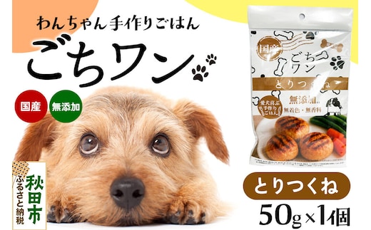わんちゃん手づくりごはん「ごちワン」とりつくね（レトルト）国産 ドッグフード 無着色・無香料 [犬のごはん 犬のご飯 国産 ペット用 ペットフード]